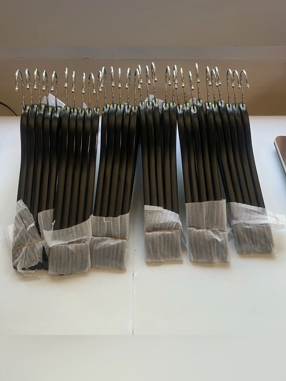 Utopia Home Black Wooden Hangers - Pack of 30